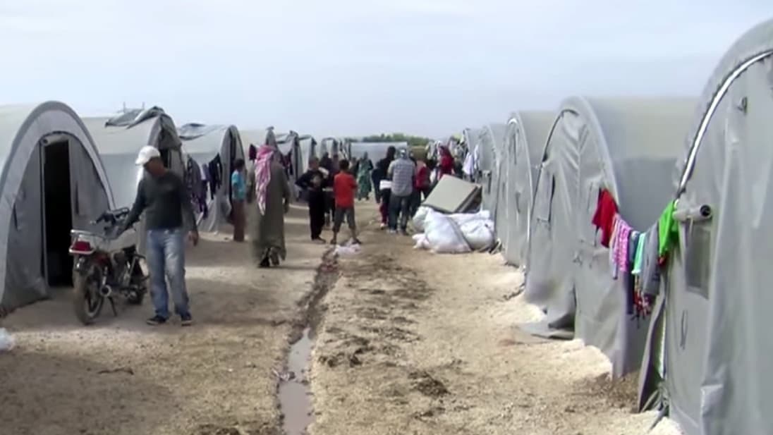 Kurdish refugees from Kobane (Syria) at a camp near Suruç, Turkey.