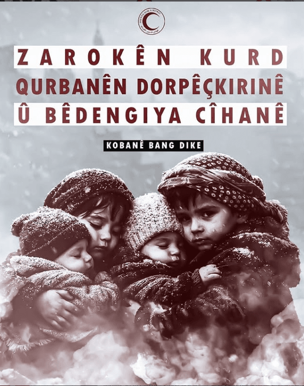 Children & Winter Support — Kobane poster.